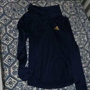 Adidas Dark Blue Long Sleeve Shirt with Gold Logo